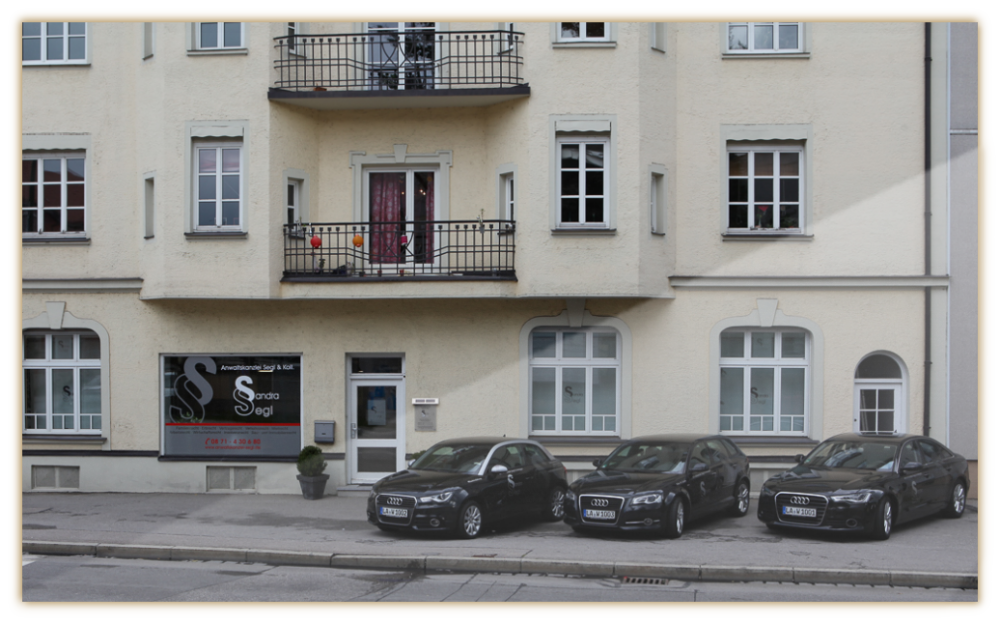 Die Fahrzeuge der Kanzlei in Landshut